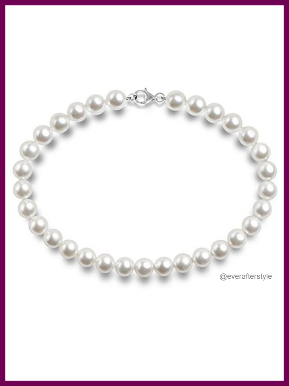 925 Sterling Silver Shell Pearl Choker Necklace Women's Jewelry